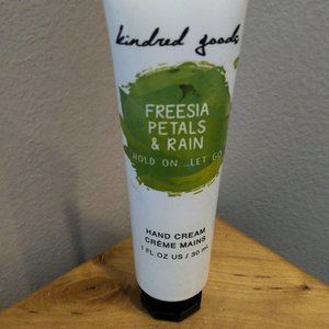 Rare! Kindred Goods Freesia Petals+Rain 1 oz avocado oil hand lotion vitamin E